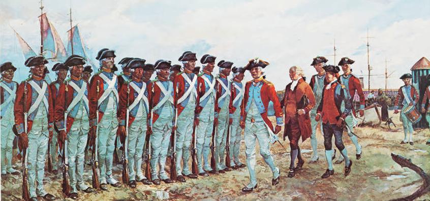 John Adams reviews Jones' Irish Marines at Lorient on 13 May 1779