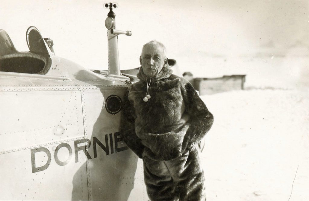 Amundsen with his plane in Svalbard (1925)
